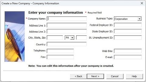 How to Setup a New Company in Sage 50 Peachtree