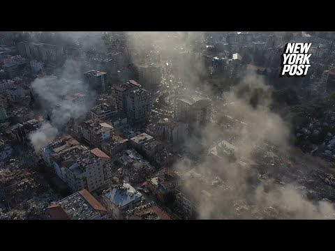 Aerials show extent of devastation in Antakya, Turkey | New York Post