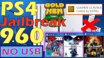 PS4 Jailbreak 9.60 + GEEN USB + Goldhen 2.4.B18.6 + Meer functies