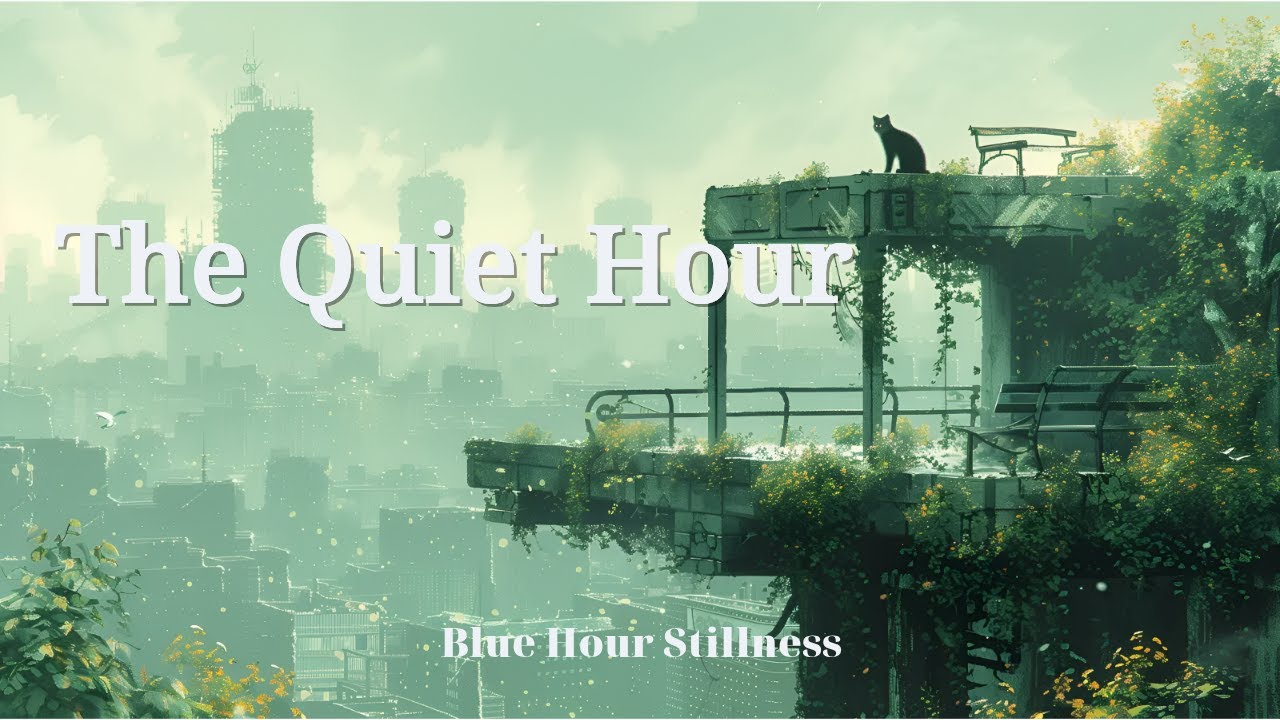 [4K] The Quiet Hour of the City | Wind & Birds in the Rooftop Garden (1 Hours) (Pure World Ambience)