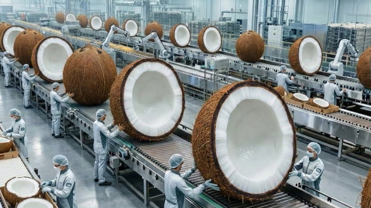 Inside a Modern Coconut Processing Plant: From Whole Coconuts to Fresh ...