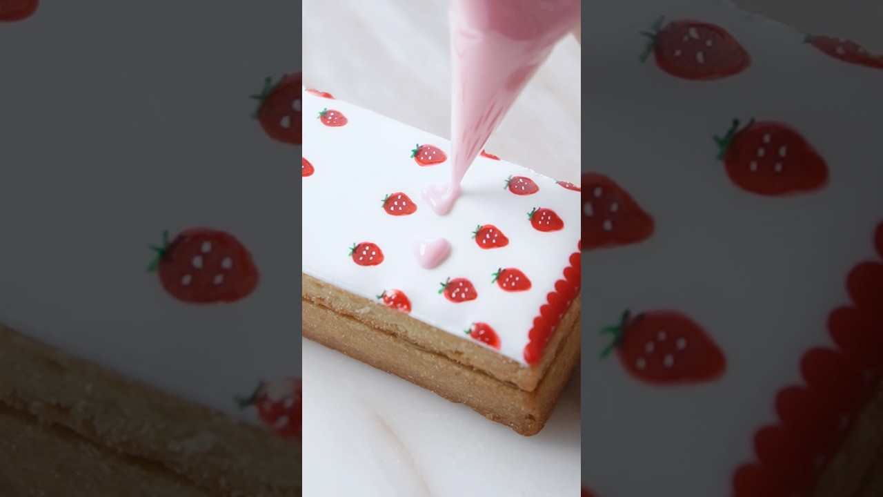 何かわかる?上下で割りがちなアレを作ってみた#アイシングクッキー