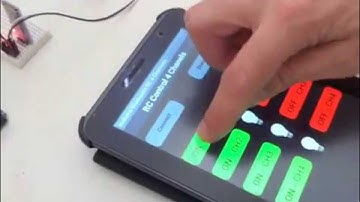 App Android Arduino Bluetooth RC 4 Channels Module Relays Powering Two Luminaires -Home Automation.