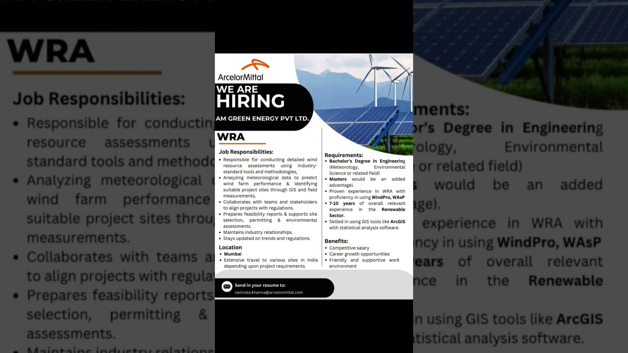 Join ArcelorMittal Green Energy 🌱 Various Engineering Positions Open! 