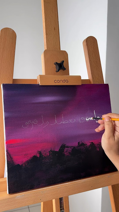 Easy arabic calligraphy on abstract  background  #art #artshorts #arabiccalligraphy #zoyarts #shorts