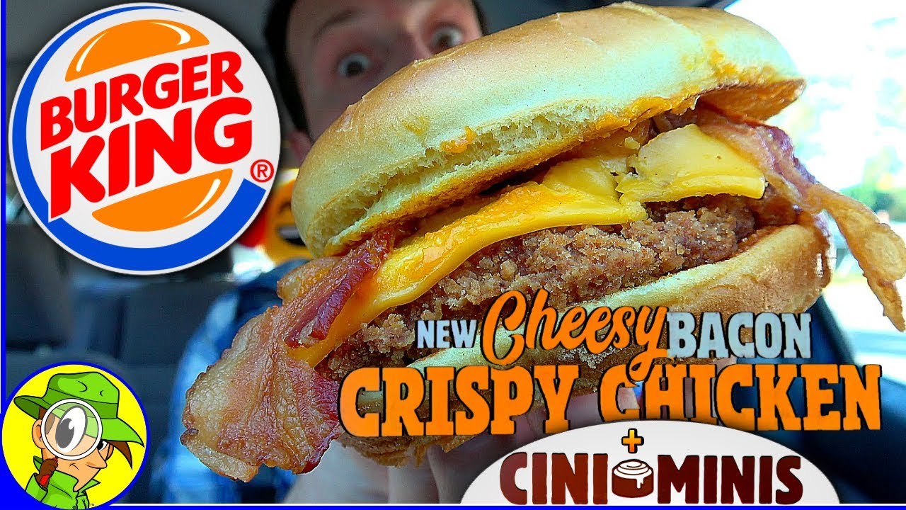 Burger King Cheesy Bacon Crispy Chicken Sandwich Cini Minis Food Review