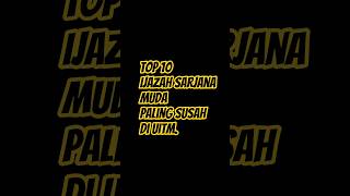 Top 10 Ijazah Sarjana Muda paling susah di UITM.