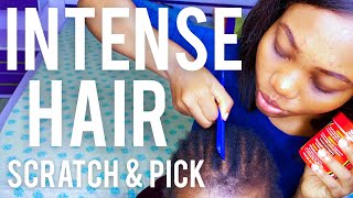 ASMR HAIR SCRATCH AND OILING ON DRY SCALP | OILING SCALP | HAIR ASMR