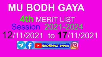 magadh university 4th merit list kab aayega 2021|magadh university 4th merit list kaise check kare