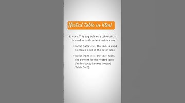 "Understanding Nested Tables in HTML: A Step-by-Step Guide"