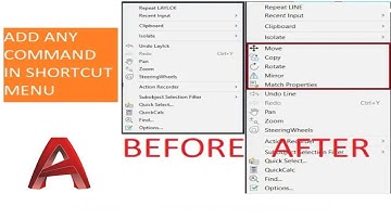 Adding Command in Shortcut Menu  | Customize Right Click Menu | AUTOCAD