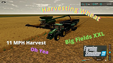 FS22 Big Fields XXL "Gameplay" Wheat Harvest And Using Autodrive, To Haul Grain