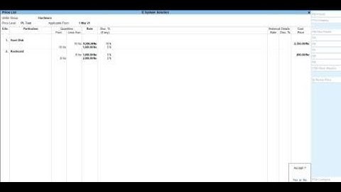 Tally Add On : Display Only Selected Price list Items in Voucher Entry in Tally Prime Software