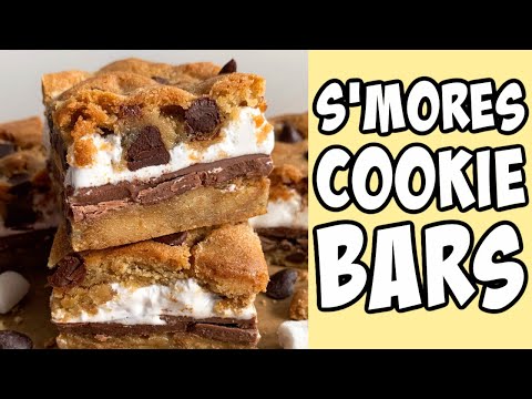 S'mores Cookie Bars! Recipe tutorial #Shorts