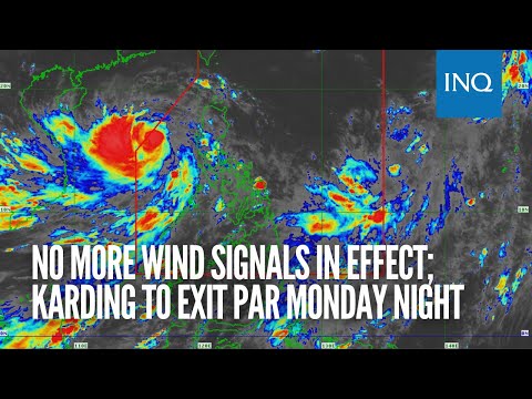 No more wind signals in effect; Karding to exit PAR Monday night