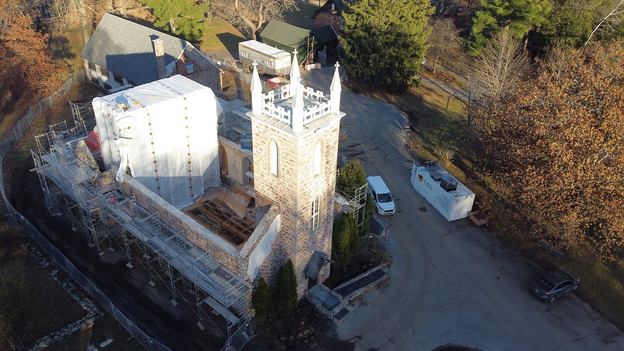 Progress on the Rebuild of St James' Church and Parish Hall - YouTube