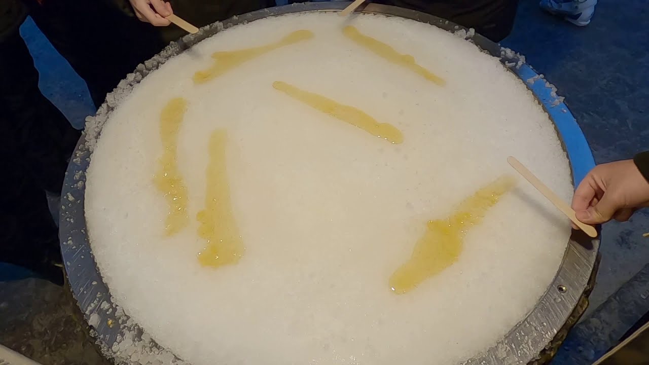 Maple Syrup Snow Candy MontTremblant Quebec Maple Syrup YouTube