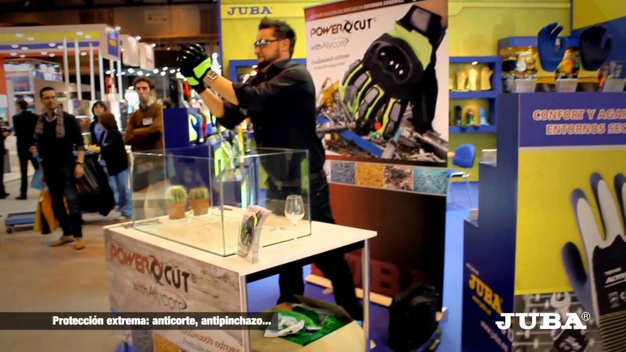 Demostración de JUBA® y sus guantes Power Cut® con Alycore® en Sicur 2014