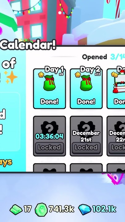Opening the fourth present on the advent calendar Pet simulator 99 #