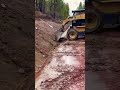Cat Construction Skid Steer Cutting Trench For Culvert Shorts Cat Construction Driveway 