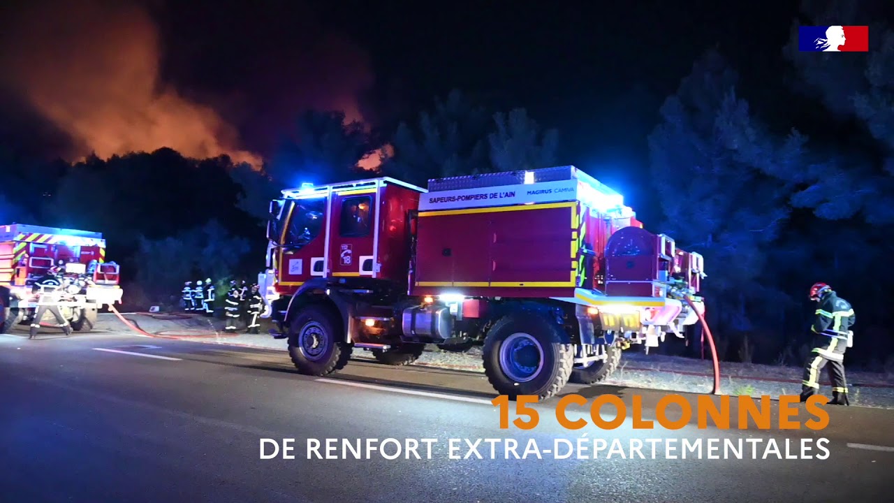 Mobilisation exceptionnelle - feu de forêt de Martigues le 04 août 2020