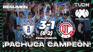 Resumen y goles | Pachuca 3 (82) 1 Toluca | Liga Mx AP2022  Final VUELTA | TUDN