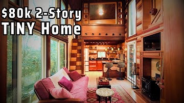 Mind-Blowing Tiny House on Foundation w/Music Studio - built w/TRASH!