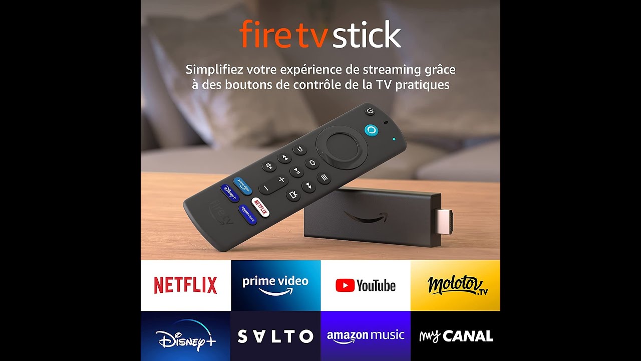 Passerelle multimédia  Fire TV Stick 4K avec télécommande Alexa