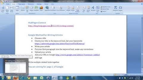 Google Method for Writing Articles on HubPages