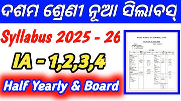 10th Class New Syllabus 2025-25 All Subjects / Class 10 Syllabus Odia Medium Nm Education