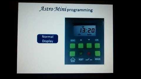 Programming of Astro Time switch