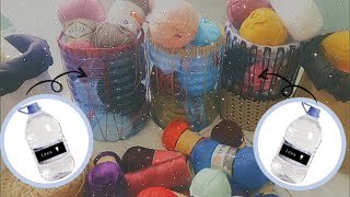 اعادة تدوير قوارير المياة بالكروشية Recycle Plastic Water Bottles With Crochet