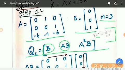 Unit 5 Tutorial 2 Controllability in control systems