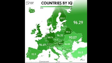 Average IQ of European Countries! #map #average #iq #europe #youtubeshorts