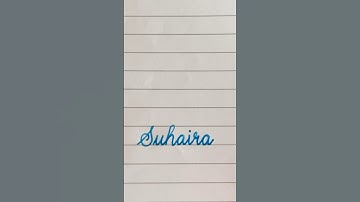 Suhaira❤️|| Name lettering ||#shorts #cursive #handwriting #cursivehandwriting #cursivewriting
