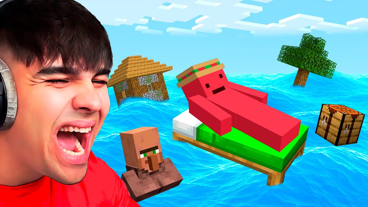 Trolleé a Mi Amigo Inundando Su Mundo en Minecraft