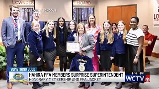 Something Good: Hahira FFA surprises superintendent with honorary membership, jacket