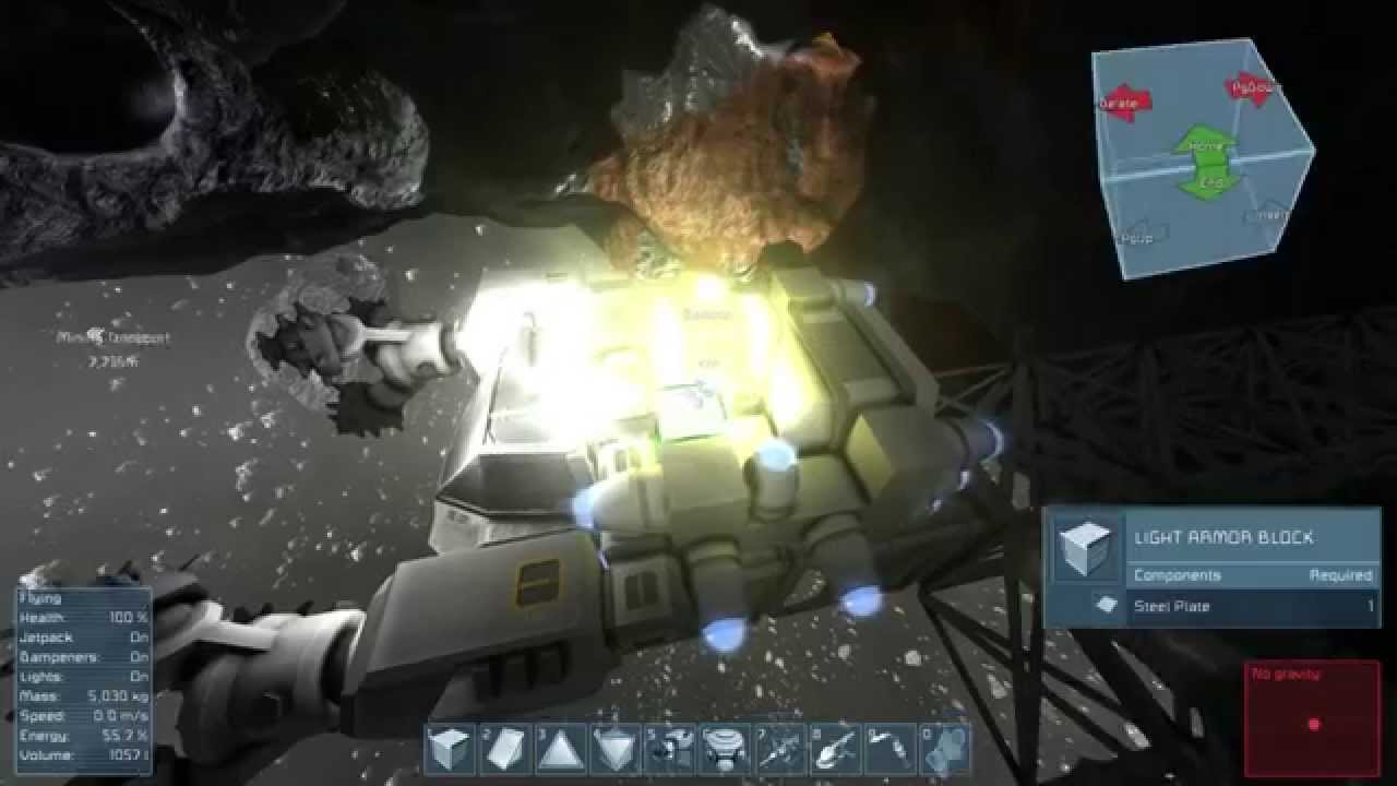Space Engineers - Solo Survival Part 1 (Building a Drill Ship) - YouTube