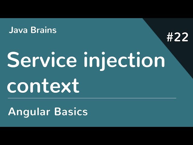 Angular 6 Basics 22 - Service Injection Context