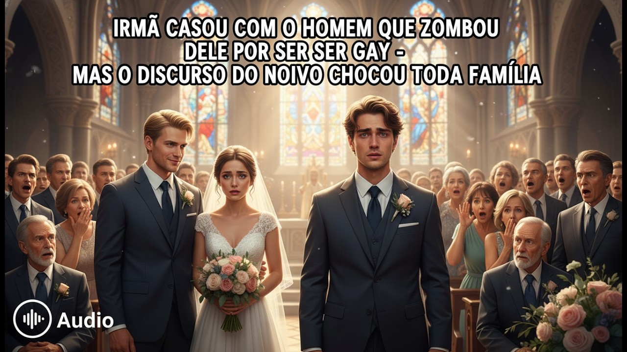 Irmã casou com o homem que zombou dele por ser gay – mas o discurso do noivo chocou toda a família.