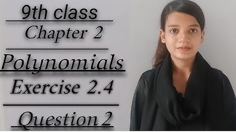 9th class maths Ch 2 Polynomials  Ex 2.4 Ques 2 | Tuition wallah #9thclass #maths #polynomials