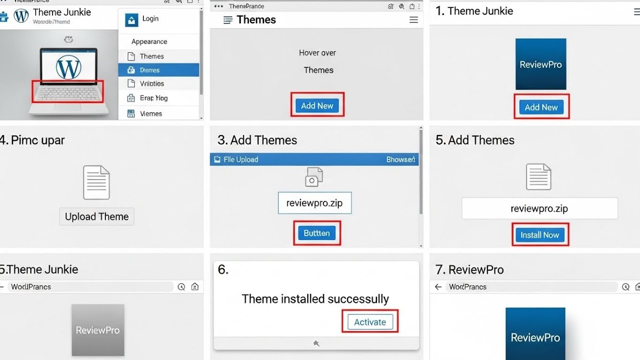 Как установить тему WordPress Theme Junkie ReviewPro