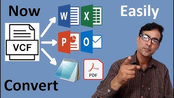 How to open VCF file in PC | VCF to PDF | how to convert VCF file to excel | export VCF to excel
