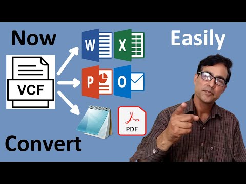 How to open VCF file in PC | VCF to PDF | how to convert VCF file to excel | export VCF to excel