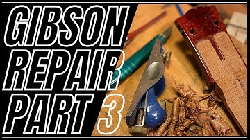 Gibson Guitar broken Headstock Repair Part 3 Tutorial