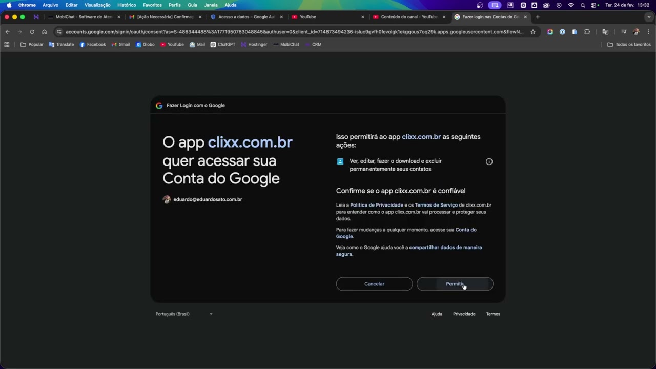Escopo - Google - CLIXX CRM