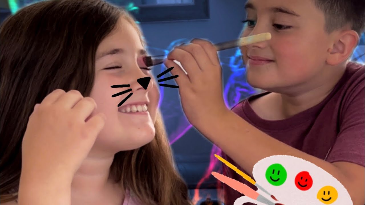 Ollie and das play with face paint! YouTube