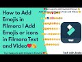 How to Add Emojis in Filmora in Windows/Mac or Apple| Add Emojis in Filmora Text and Video #filmora