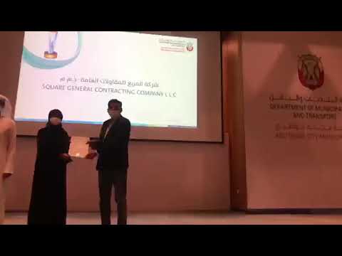 Approval certificate receiving from Abu Dhabi  Municipality...