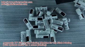 Automatic UV Silk Screen Printing Machine for Lip Stick Printing with optional sensor for 2 colors